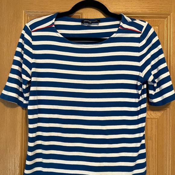 Jones New York Blue and White Striped Top - Picture 3 of 7